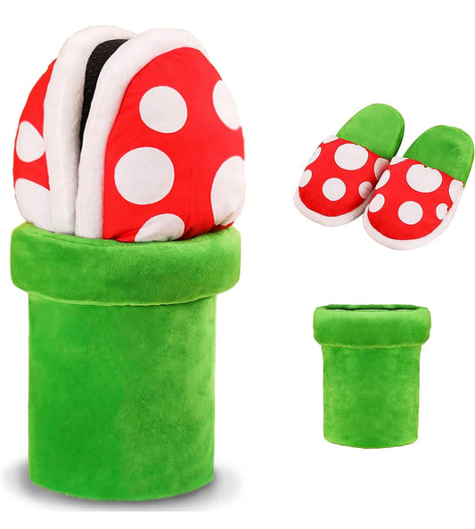 Super Mario Slippers Loafer with Pipe Pot Holder