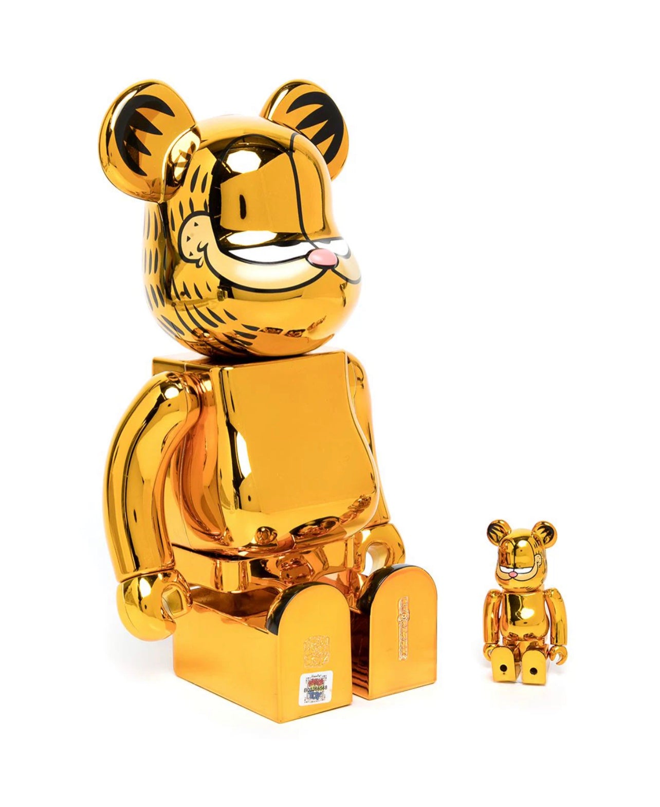 BEARBRICK GARFIELD Gold Chrome Version 100% AND 400% – Gormos