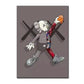 Canvas Art Painting Kaw Cartoon Character Playing Basketball