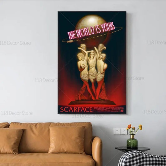🔸 Keywords: Retro Art, Trippy Painting, Scarface Poster, Psychedelic Canvas, Home Decor, Wall Art, Vintage Vibes, Nostalgic Art, Limited Stock.”