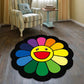 Rug Sunflower 50x50cm Soft and Durable Floral Design for Home Decor and Office Use - Low Pile, Flat Woven Material