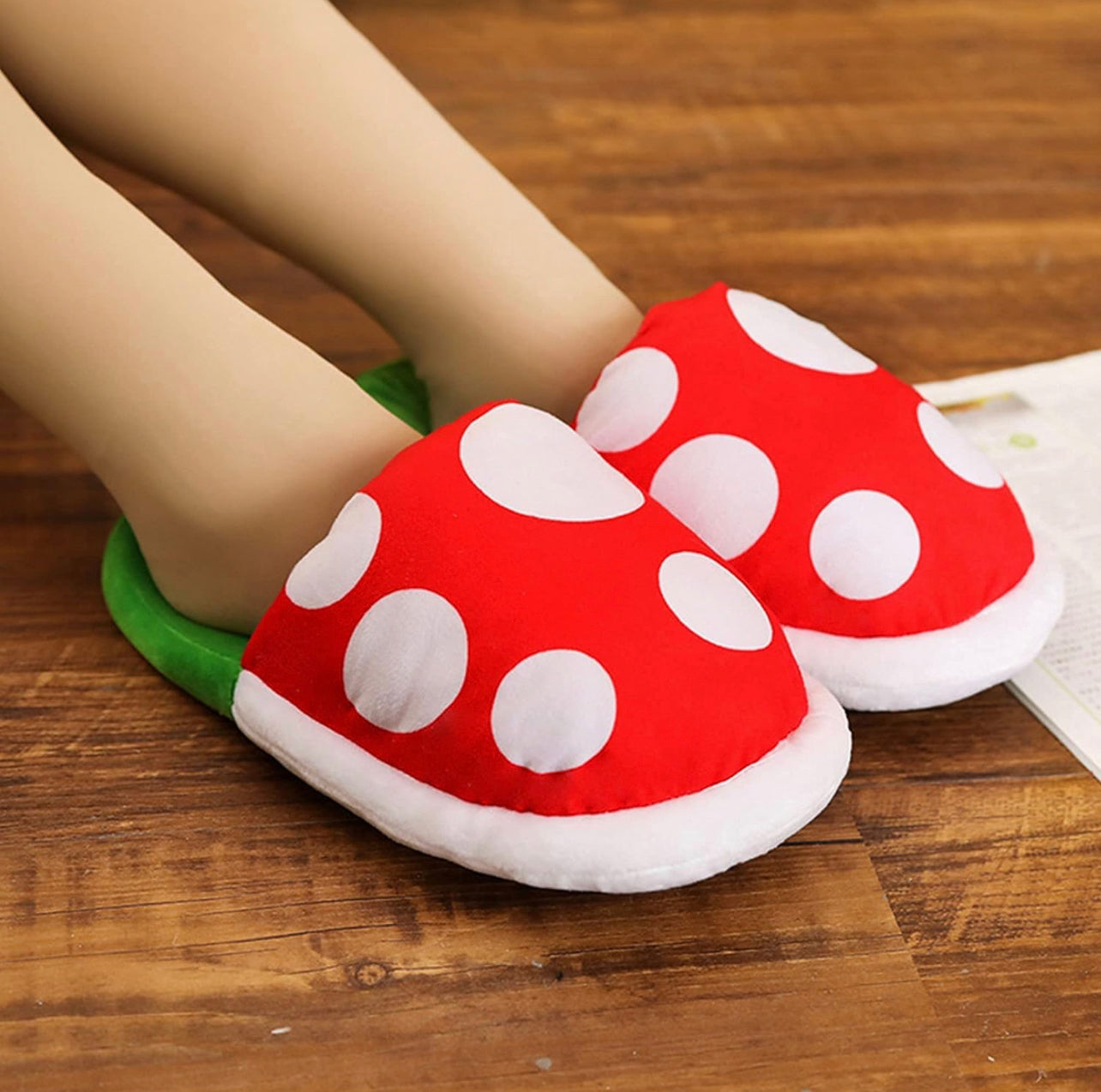 Super Mario Slippers Loafer with Pipe Pot Holder